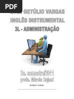 Apostila Ingles Instrumental Administrao 3l 2011 Julho