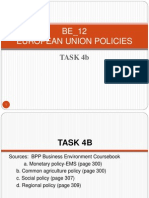 BE - 12 European Union Policies