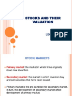 Fund - Finance Lecture 4 Valuing Stock S1.2011