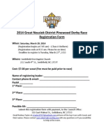 Neusiok District 2014 Pinewood Derby Registration Form