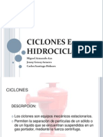 Ciclones e Hidrociclones