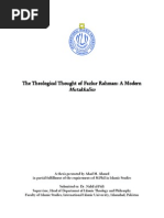 Download The Theological Thought of Fazlur Rahman Thesis by Ahad Maqbool Ahmed by sherazai SN195592752 doc pdf