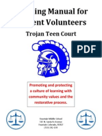 Trojan Teen Court: Training Manual For Student Volunteers
