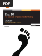 Plan B? The prospects for personal carbon trading