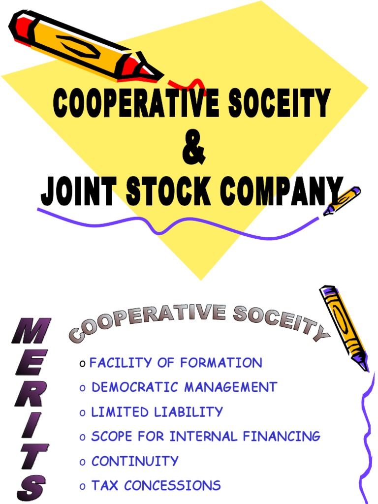 cooperative society & joint stock company