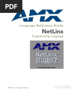 AMX Netlinx Language Reference Guide