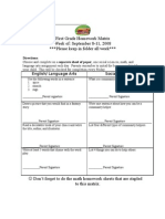 Week 3 Homework Matrix