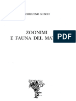 Zoonimi e Fauna Del Matese