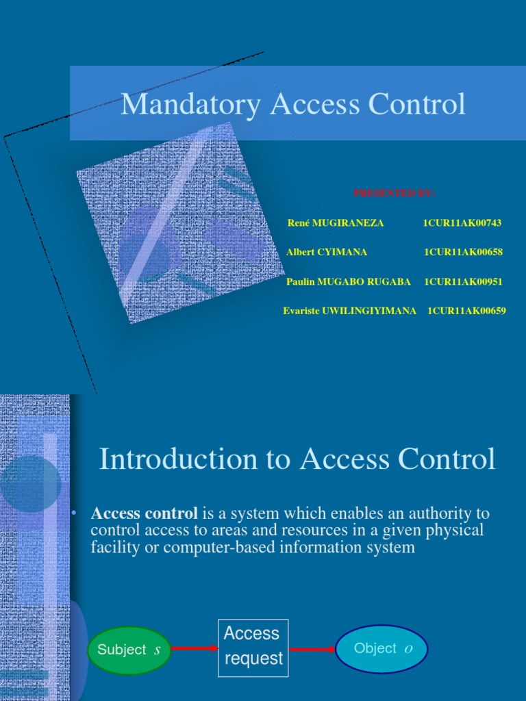 Access Control Computer Access Control Classified Information