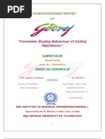 Download Consumer Buying Behaviour in Godrej Home Appliances by pandamaman23 SN19570438 doc pdf