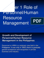 Chapter 1 Role of Personnel/Human Resource Management