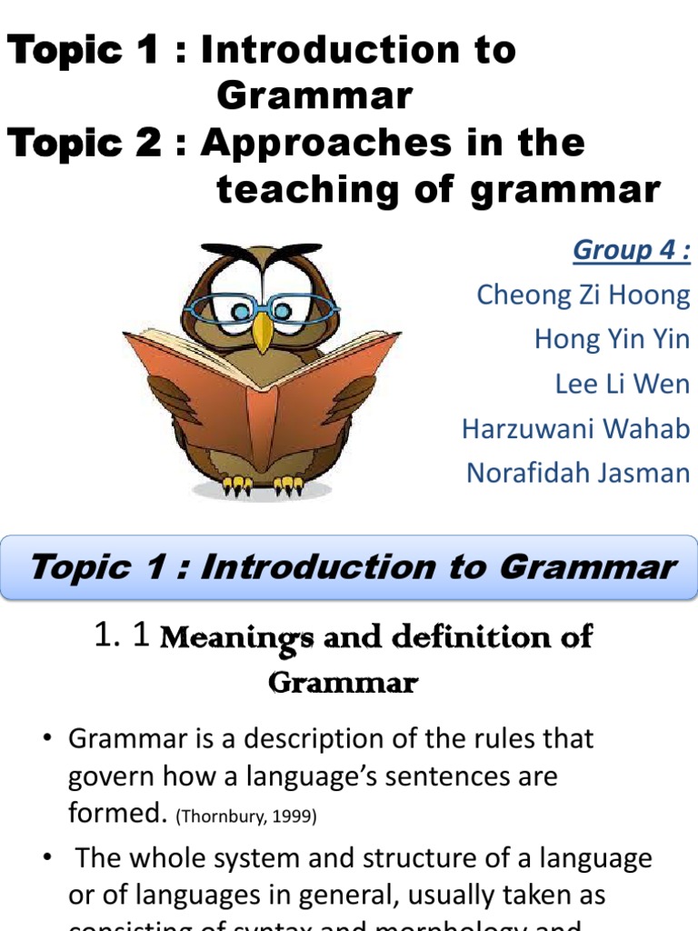 Teaching Approaches to Grammar | PDF | Grammar | Language Education