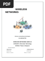 Wireless Networks: An Abstract For