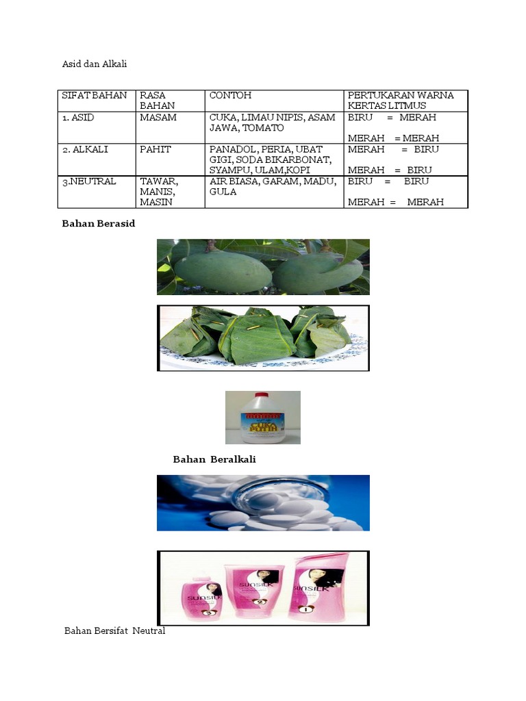 Asid Dan Alkali Sains Tahun 5 Pdf