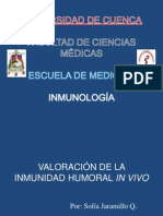 Valoración de La Inmunidad Humoral in Vivo