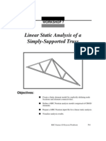 Linear Static Analysis of A Simply-Supported Truss: Workshop 7