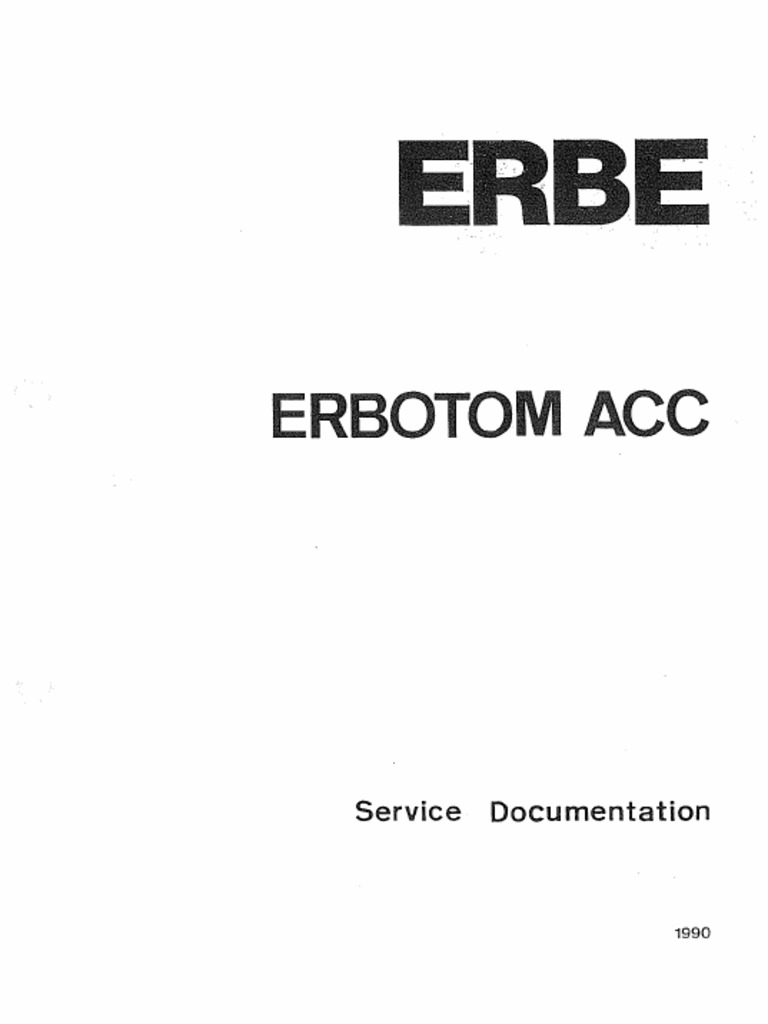 Erbe Erbotom ACC450 - Servicemanual | PDF