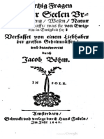 Jacob Böhme - Vierzig Fragen von der Seelen Urstand