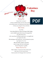 Fleur de Lis Valentines Menu 2014 