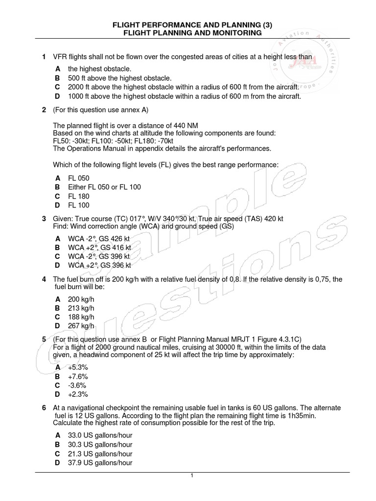 Flight Performance and Planning Manual | PDF | Air Traffic Control ...