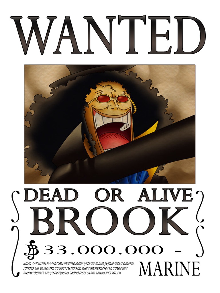 One Piece Wanted Posters The Straw Hat Crew