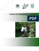 Criteria for Sustainable Tourism