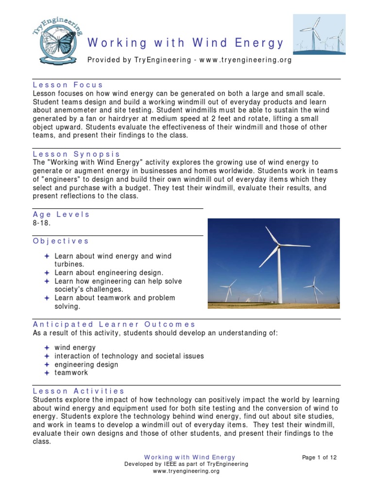 Working With Wind | PDF | Technology & Engineering
