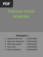 Turunan Fungsi Kompleks