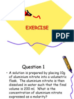 Exercise For Chemical Calculation