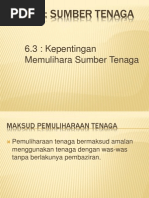 6.3: Kepentingan Memulihara Sumber Tenaga