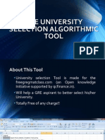 University Selection Tool Free GRE by freegregmatclass.com