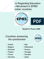Questionaire Regarding Education and Free Movement in EPBS