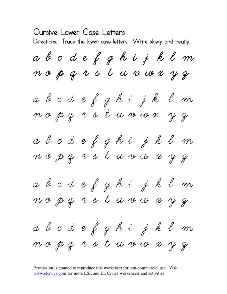 Cursive Letters