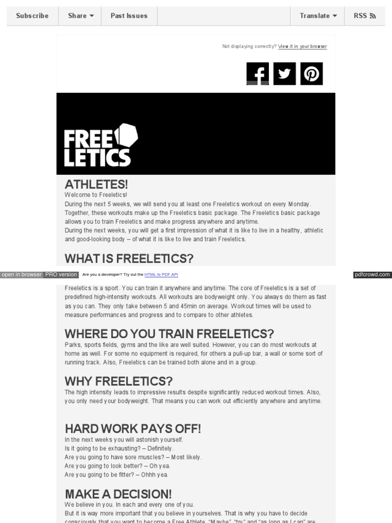 Freeletics | PDF