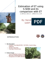 Estimation of ET Using S-SEBI and Its Comparison With ET Estimates Obtained