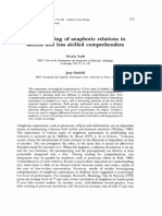 Understanding Anaphoric Relation Skilled 1988