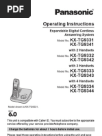 Download KXTG9331 Panasonic Cordless phone manual by Fred Seibert SN19589995 doc pdf