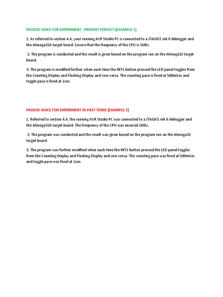 Passive Voice For Experiment Alya Epah | PDF | Computers