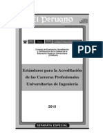 Estandares para La Acreditacion de La Carrera Profesional Universitaria de Ingenieria