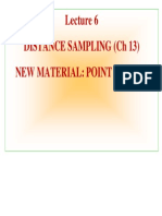 Distance Sampling (CH 13) New Material: Point Counts