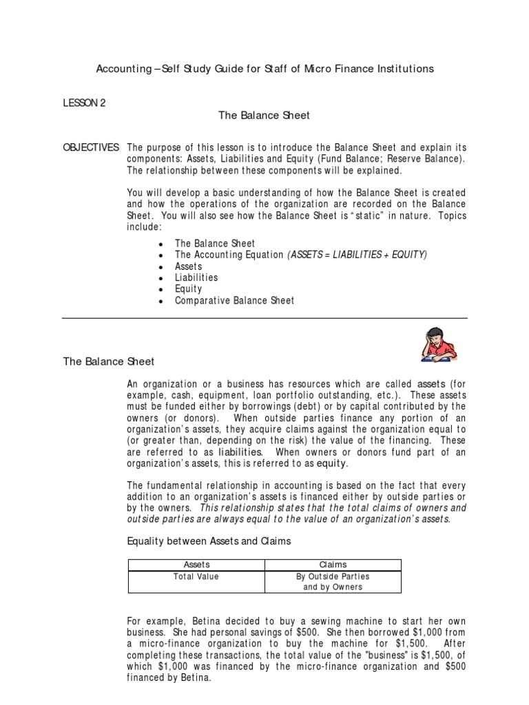 Understanding the Balance Sheet Basics | PDF | Balance Sheet | Equity ...