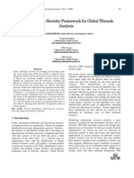 Comprehensive Security Framework For Global Threads Analysis,, IJCSI, Volume 2, August 2009.