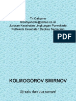 Statsitik Kolmogorov Smirnov Uji Kesesuaian Satu & Dua Sampel