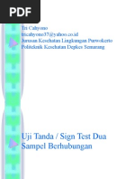 Download Statistik Sign Test Uji Tanda Dua Sampel Berhubungan by Tri Cahyono SN19597018 doc pdf
