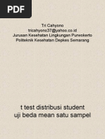 Download Statistik t Test Untuk Menguji Beda Mean by Tri Cahyono SN19597038 doc pdf