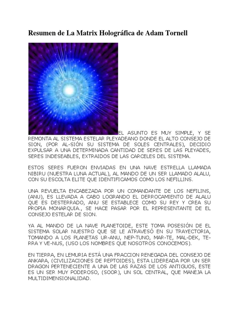 La Matrix Holográfica y sus Orígenes | PDF | Mitología del Medio ...