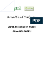 PTCL Shiro ADSL Installation Guide