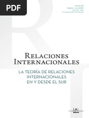 Teoria De Las Relaciones Internacionales En Y Desde El Sur - 