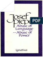 Abuse of Language - Abuse of Power - Josef Pieper