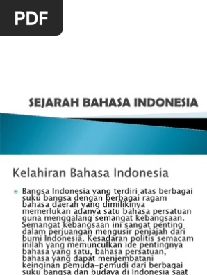 Buku Sejarah Perkembangan Bahasa Indonesia Pdf